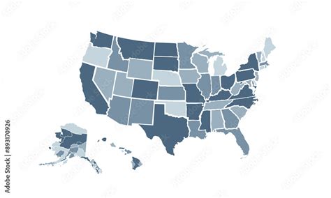 Us Map Solid Color