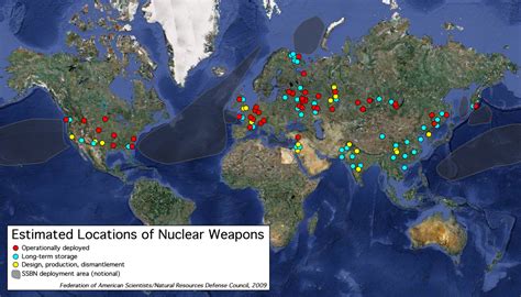us nuclear weapons locations map