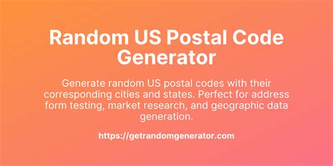 us post code generator