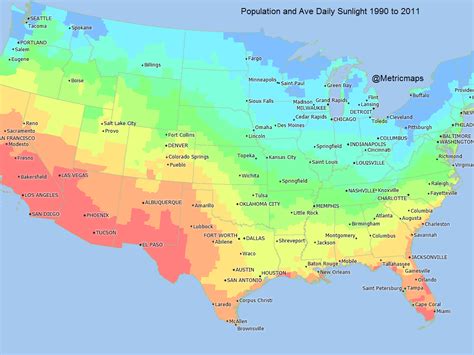 us states with the most sunshine