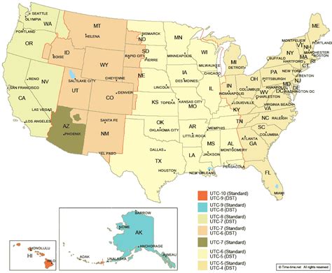 us time zone map 2022