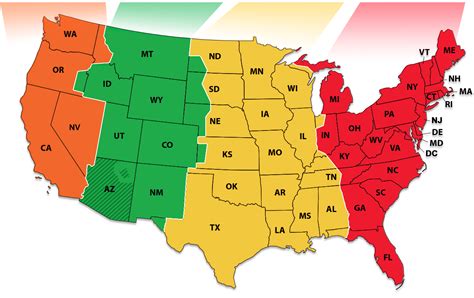 us time zone map united states