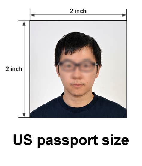 us visa passport size photo size
