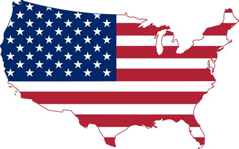 Usa Flag Map Svg