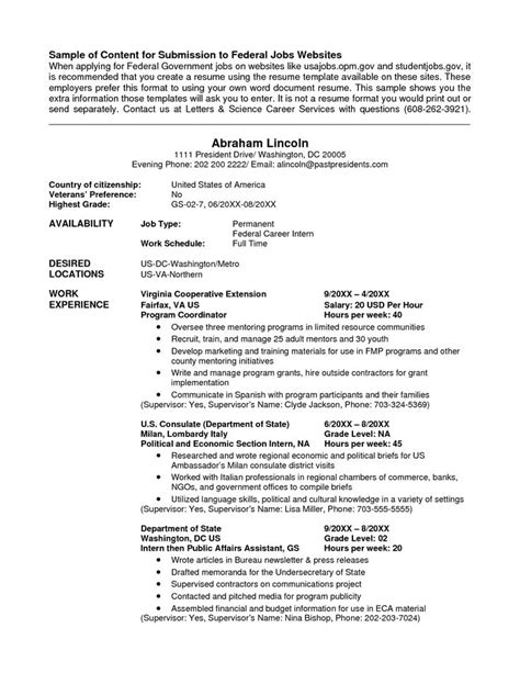 Sample Resume Usa Jobs Fillable Online Sample Resume Pdf