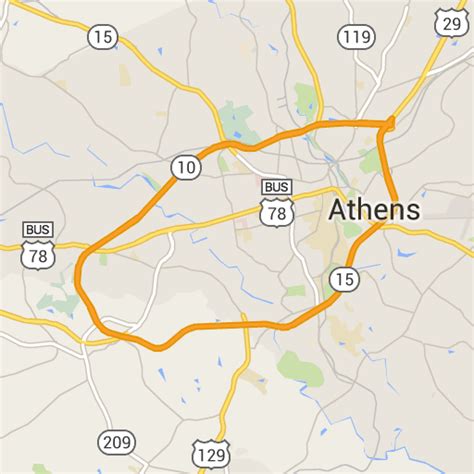 Usa Map Athens Georgia