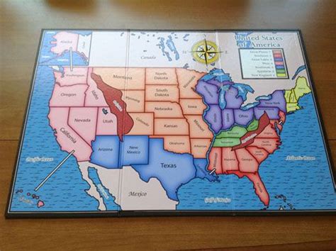 Usa Map Board Game