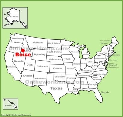 Usa Map Boise Idaho