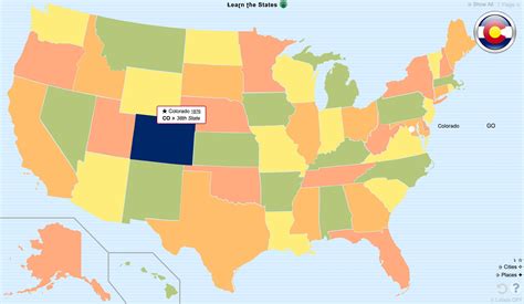 Usa Map Interactive Color