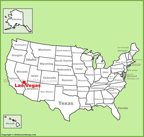 Usa Map Las Vegas Nevada