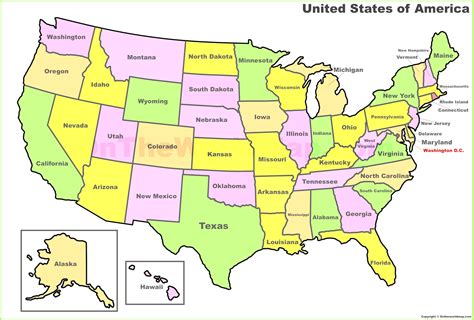 Usa Map No Capitals