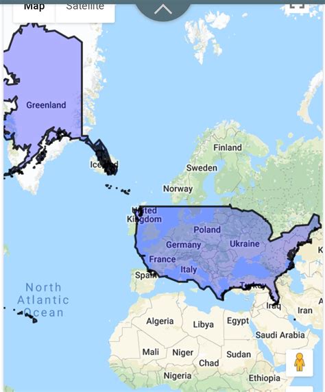 Usa Map On Europe