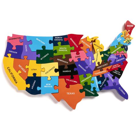 Usa Map Puzzle Printable
