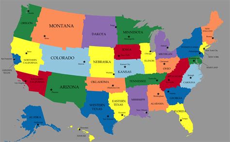 Usa Map State Borders