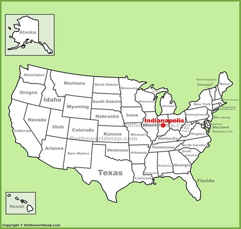 Usa Map States Indianapolis