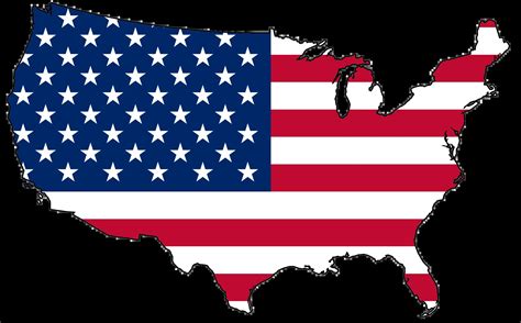 USA Flag Map Vector Image