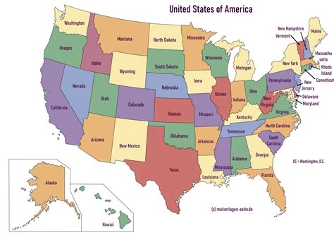 Stater i USA karta Tom karta över USA (Nordamerika och nord och