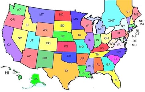 Usa States Map Quiz