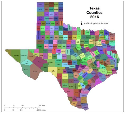Usa Texas Counties Map