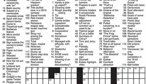 Newsday Sunday Crossword Printable - Printable World Holiday