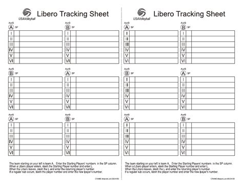 Image result for libero tracking sheet for middle school Middle