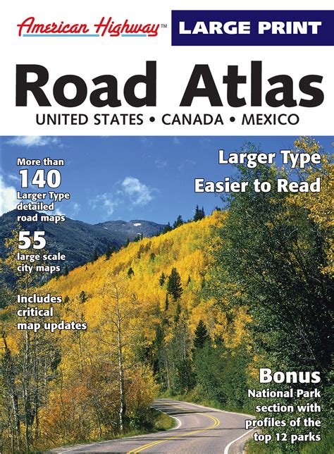 usa atlas road map 2023 large print