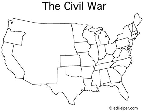 usa blank civil war map