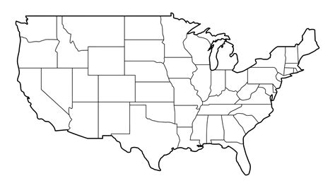 Usa Map Blank Printable Pdf