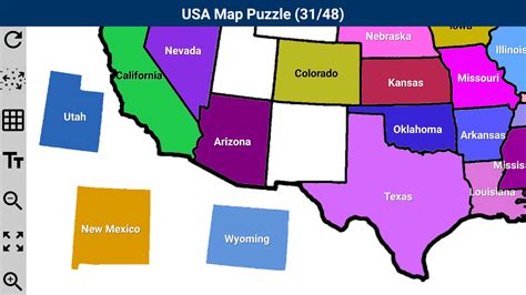 Usa Map Online Puzzle