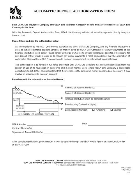 Usaa Direct Deposit Form