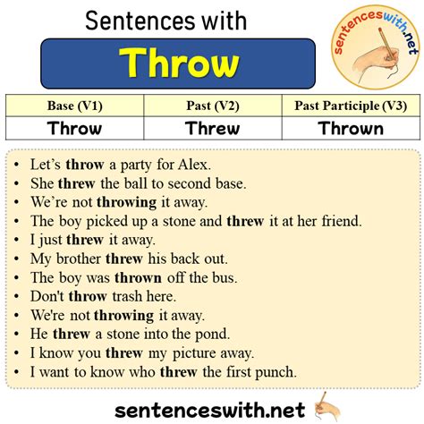 Usage Of The Word Throw