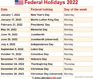 usasoc cy 2022 holiday planning calendar