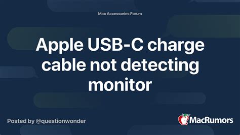 usb c not detecting monitor mac