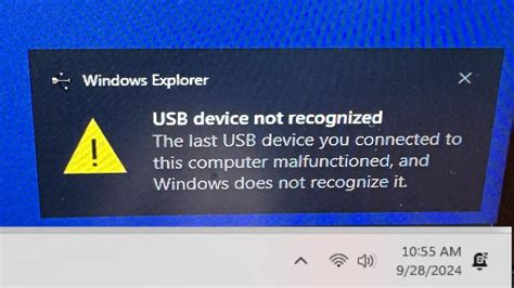 Usb Device Not Recognized Monitor