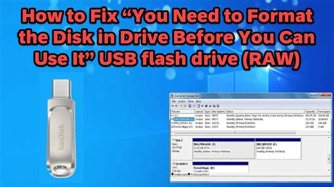 Usb Flash Drive Raw Cannot Format