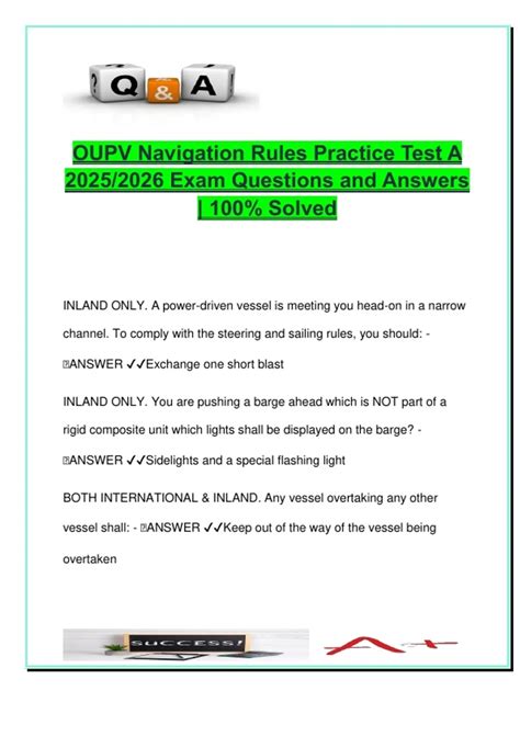 Uscg Navigation Rules Practice Test