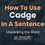 use cadge in a sentence