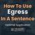 use egress in a sentence