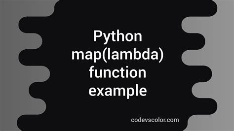 Use Map Lambda In Python