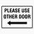use other door sign printable