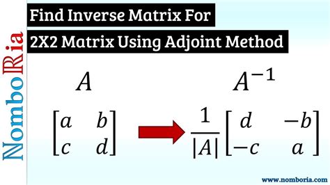 use adjoint to find inverse