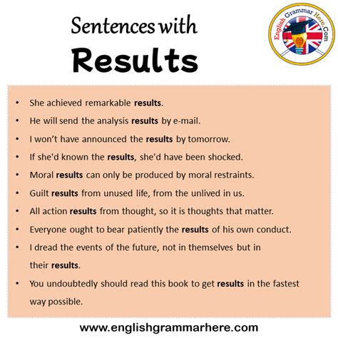use as a result in a sentence examples