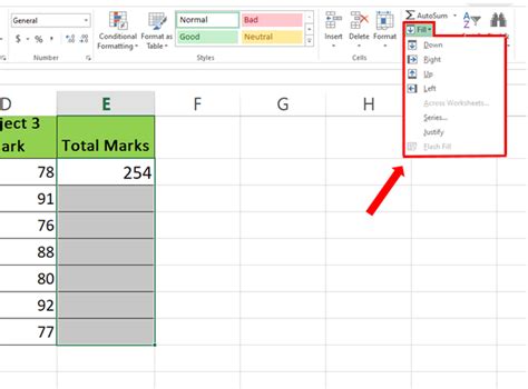 use autofill to copy the formula and formatting