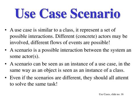 use case vs scenario examples