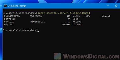 use command prompt to see who is logged into a computer