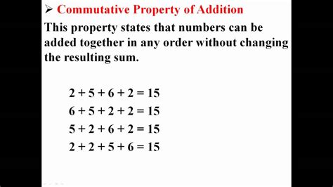 Use Commutative Property For Addition Of 16 And 15