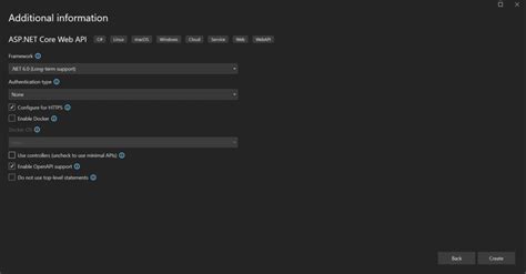 Use Controllers (Uncheck To Use Minimal Apis)