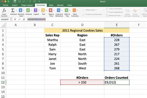 Use Count in Excel