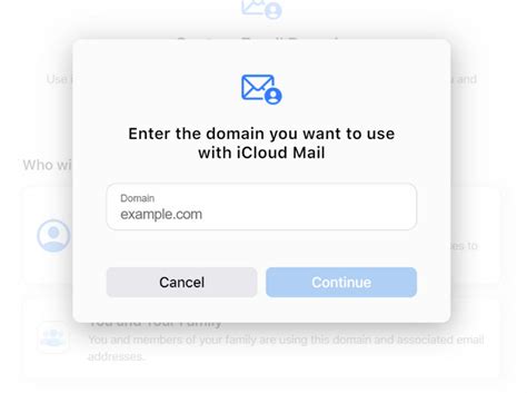 use custom email domain with icloud mail