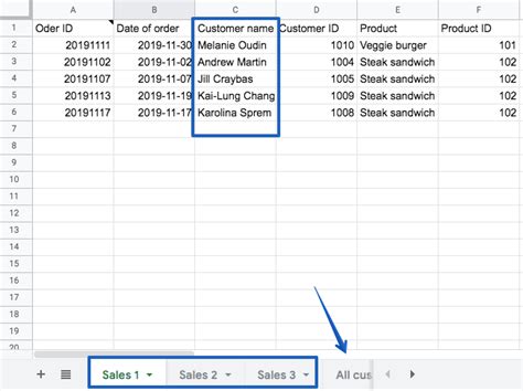 use data from another sheet in google sheets